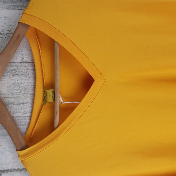 Daisy oversized mango yellow beach cover up side split top dress Size Small NWT - Picture 2 of 7